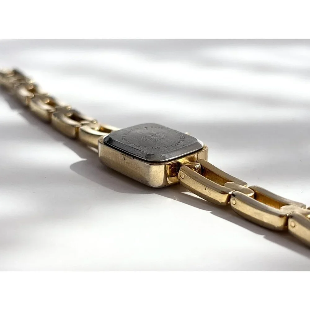 Gloria Vanderbilt GV II Gold T Ladies Vintage Wristwatch - 16mm - WORKS!